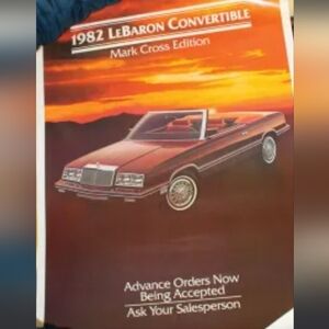 Original vintage car poster